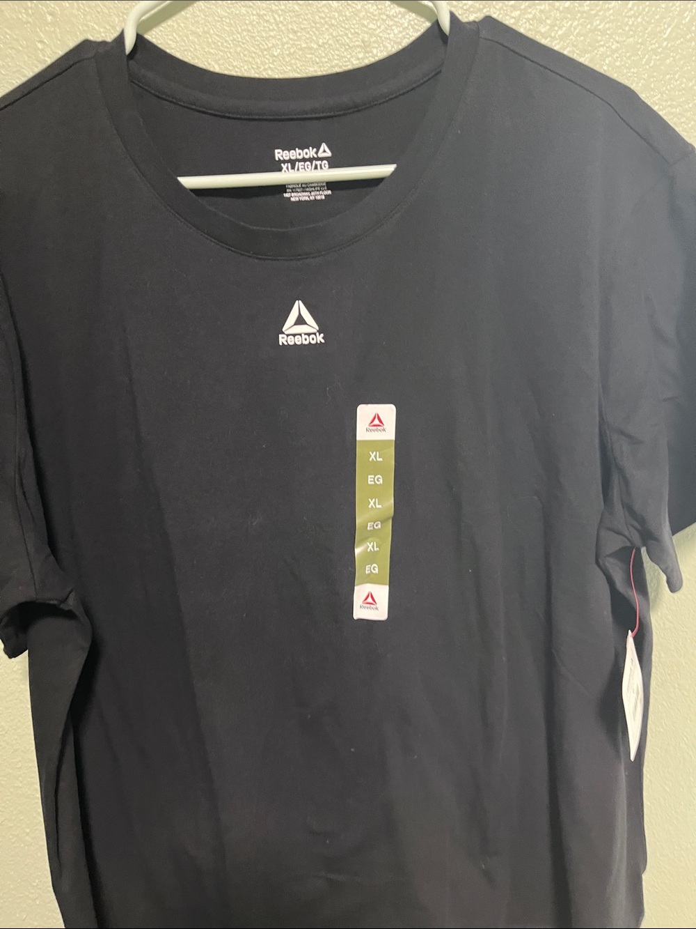 Reebok Black Short Sleeve Crew Tee with Small Logo